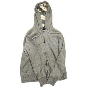 Faded Glory zip up knit hood sweater